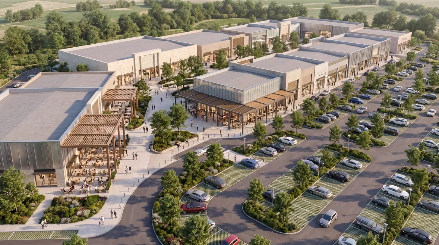 Sudoeste Retail Park — from technical plan to finished place